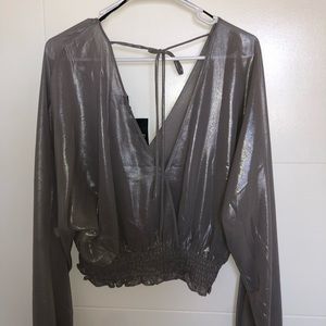 Silver/ glitter top